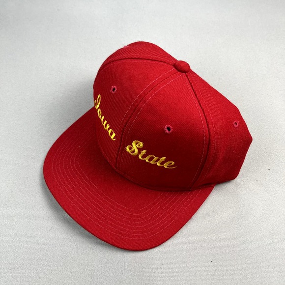 Vintage Iowa State University Hat Cap Snapback Red The Game Cyclones Adjustable - Picture 1 of 7